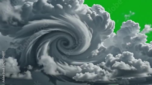 Thick fluffy cumulus clouds floating against green screen sky white weather nature meteorology sky white weather nature meteorology