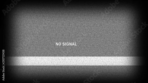 Vintage television no signal screen with static noise and analog glitch effects, retro broadcast interruption overlay, distorted monochrome tv test pattern for media production and creative editing