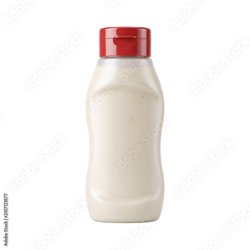 white mayonnaise squeeze bottle isolated on transparent background png