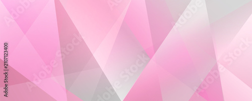 Abstract Pink Overlapping Triangles Geometric Banner Background Illustration Design