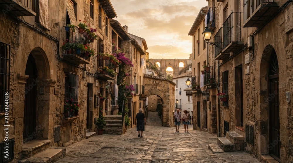 Obraz premium narrow street in venice italy