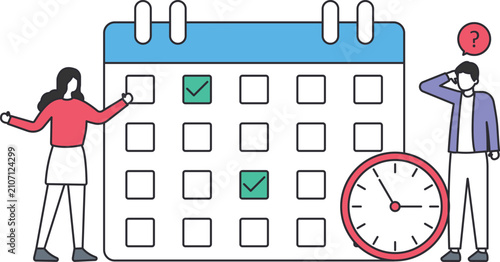 schedule planning, time management, project deadline, business calendar, task management, confused man, work organization, event planning, appointment reminder, work schedule,