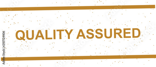 Canvas-taulu Quality assured rubber stamp design with heavy decorative border bars