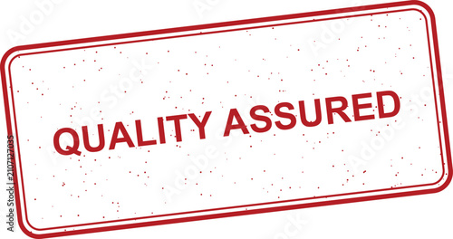 Tableau sur toile Rounded quality assured stamp design for professional business document verifica