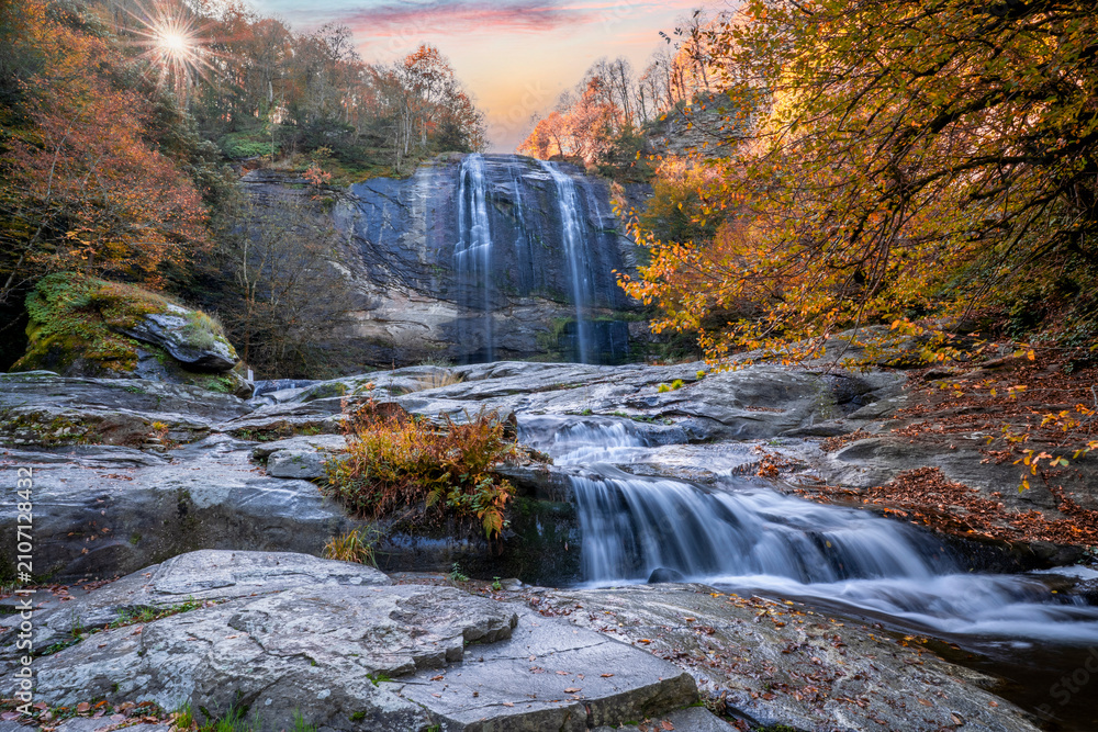 Obraz premium The Suuctu Waterfall in Bursa District of Turkey