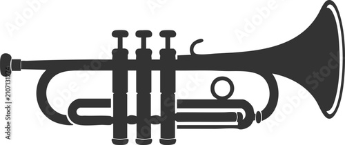 Photography Trumpet Silhouette Vector Icon