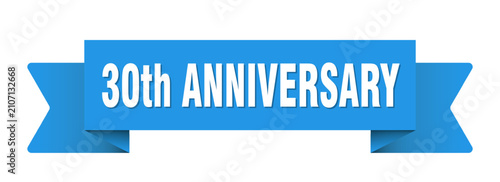 фотографія 30th anniversary ribbon isolated on transparent background