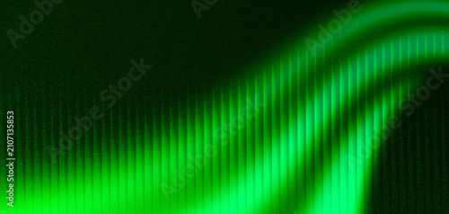 Photos Abstract green wave with a gradient and smooth, glass-like lines; futuristic digital background with a dynamic motion texture