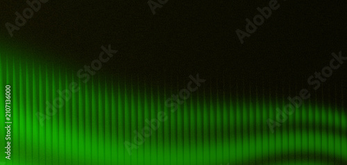 Cuadro en lienzo Abstract green wave with a gradient and smooth, glass-like lines; futuristic digital background with a dynamic motion texture