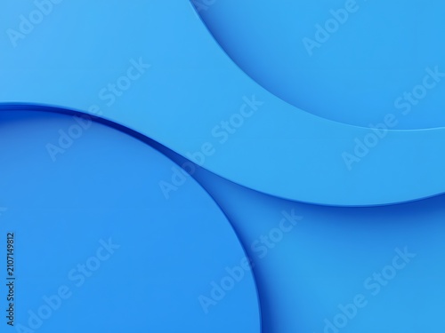 Abstract Blue Background with Gradient Layers and Curved Edges