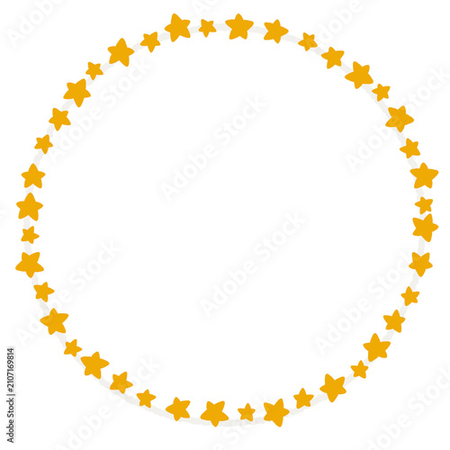 illustration flower ring round flower frame	
