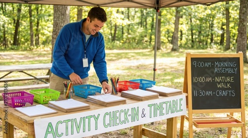 Man preparing for Summer Childcare, Camps & Activity Schedules