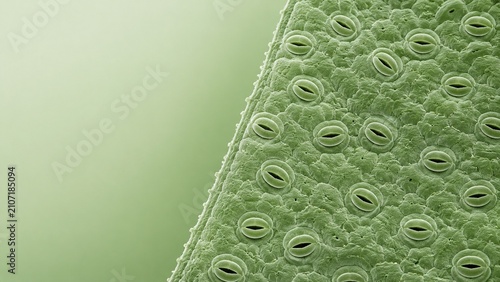 Leaf Surface Stomata Microscopic Botanical Texture