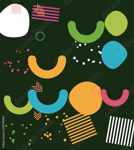 Colorful Abstract Shapes and Geometric Design Elements Collection