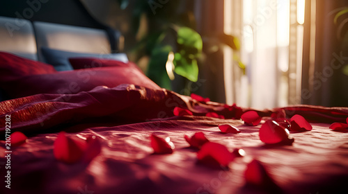 red rose petals