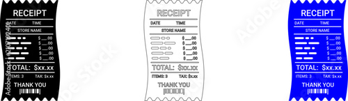 Принти на полотні Close-up of three different price tags or labels on products isolated on transpa