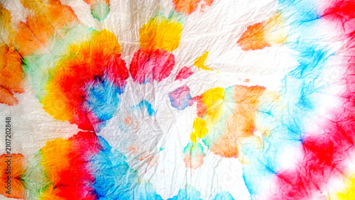 Geometric Tie Dye. Rainbow Graffiti Dirty Art.