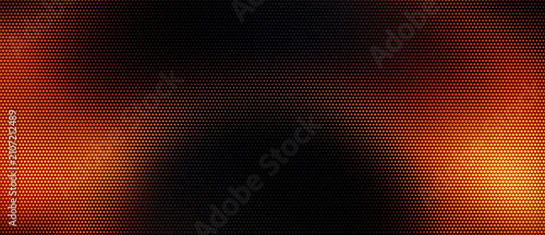 Фотография Abstract geometric pattern with orange and red gradient dots