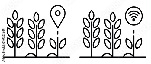 Foto Farming Technology Icons vector