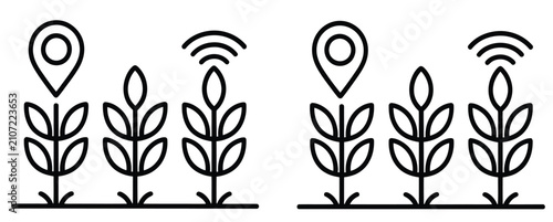 Quadro su tela Farming Technology Icons vector