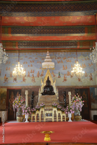 Phra Phuttha Wachirayan Bophit is the principal Buddha image in the sanctuary of Wat Suwandararam Ratchaworawihan at Ayuttaya Historical Park in Thailand.