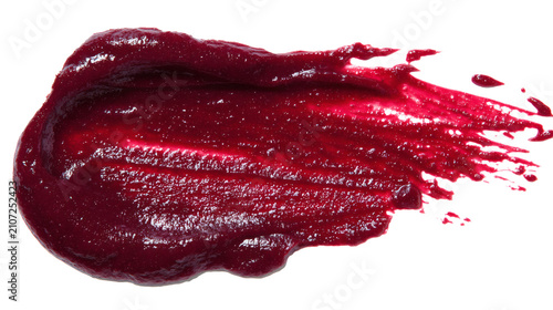 Berry jam smear isolated on a white background
