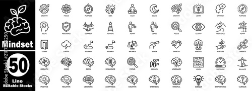 Canvastavla Mindset development icons