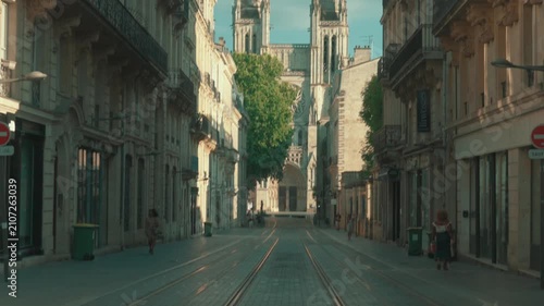 Bordeaux cathedral historic building religious church in France, European gothic architecture