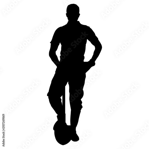Gardener Silhouette Collection Vector with Gardening Activities
