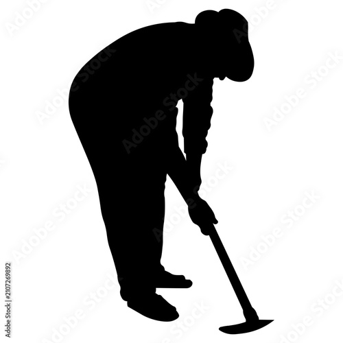 Gardener Silhouette Collection Vector with Gardening Activities