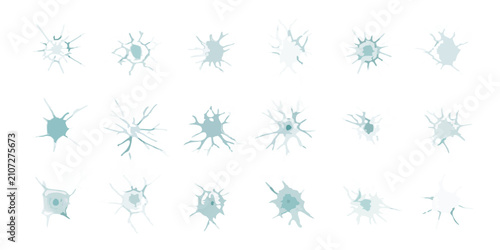 Cuadro en lienzo broken glass effects vector illustration on black background shatter effect