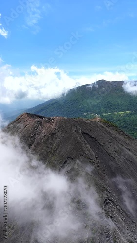 Izalco Volcano with Vapour 4K Drone Footage