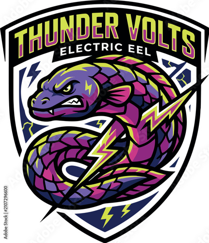 Thunder Volts: Thunder Volts Electric Eel Esports Mascot Logo