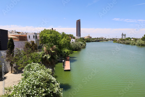 Fotografie The Guadalquivir River in Seville city, Spain