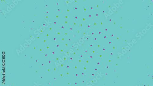 Abstract pattern with purple and green diamond shapes on a light green background