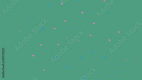 Confetti falling animation on green screen background