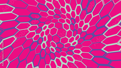 Abstract geometric background with swirling hexagonal pattern