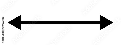 Canvastavla Black double sided arrow icon showing left and right direction