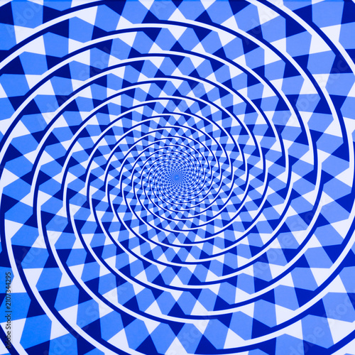 Optical illusion. 3d abstract background, geometric circle