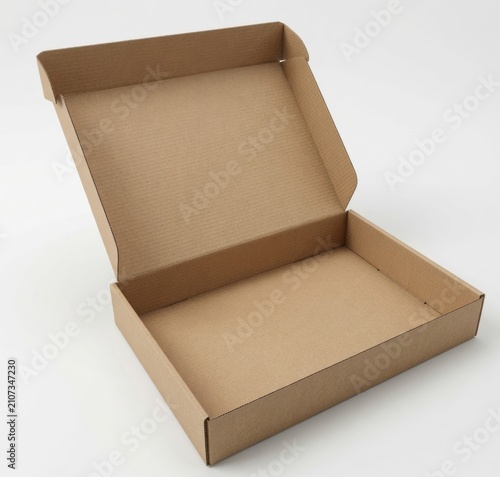 Open brown cardboard shipping box