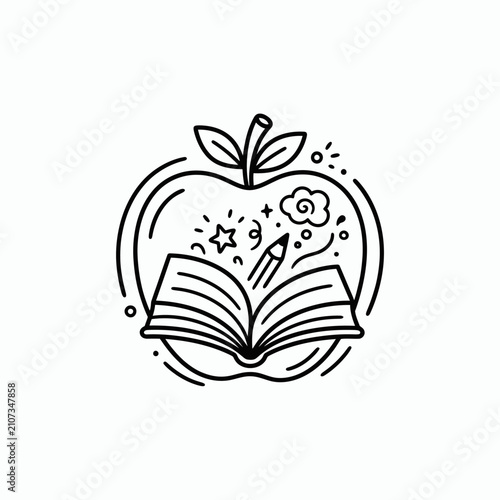 Education Learning Apple Icon Design.