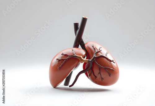 Human lungs anatomical mode...