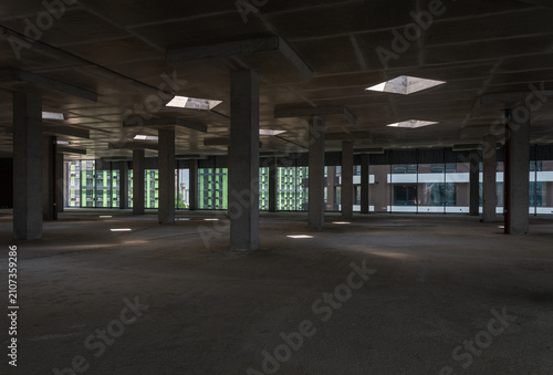 Billede på lærred Construction site, floor of a monolithic frame building