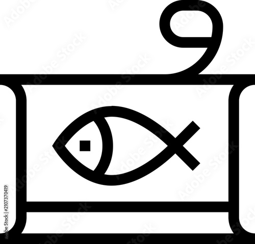 Fotografie Canned Tuna Outline Icon