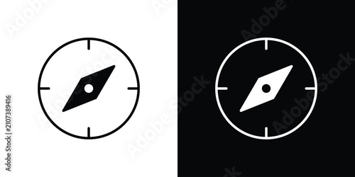 Compass icon thin pictogram series