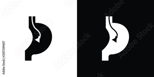 Obraz na płótnie Endoscopy icon thin pictogram series