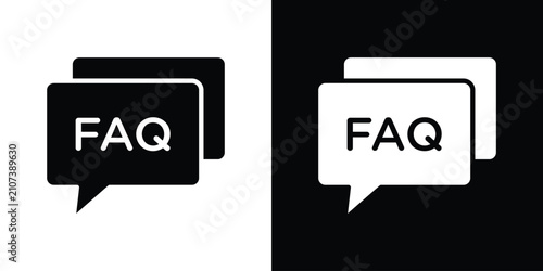 FAQ icon thin pictogram series