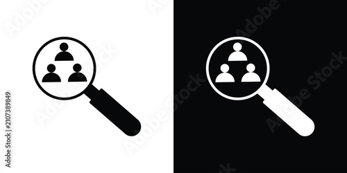 Quadro su tela Hiring icon thin pictogram series