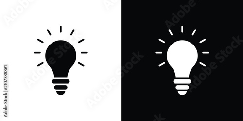 Cuadro en lienzo Idea icon thin pictogram series