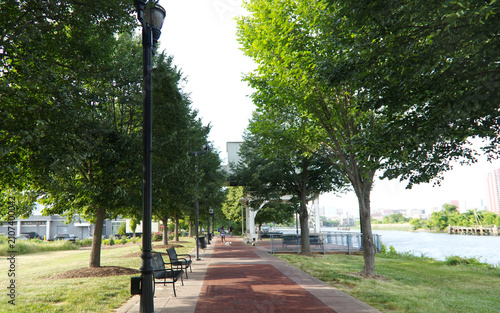 Wilmington Delaware riverwalk in spring. 